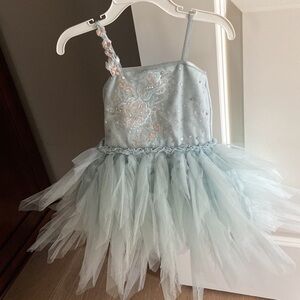 Ooh la la couture tulle dress size 2T light blue